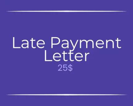 Late Payment Letter